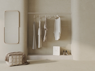 Modern Hanger Dressing Room 3d model