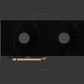 High Performance Graphics Card With Dual Fans Blue LED Lighting And Black Design