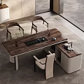Modern Tea Room Interior Design With Wooden Tea Table And Comfortable Chairs Plus Tea Set