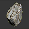 Raw Natural Stone Block With Colorful White Brown Red Textures And Patterns