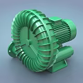 Green High Performance Industrial Turbo Blower With Impeller Motor Housing And Pipeline Connections
