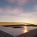 Modern Architecture Pier 3d model