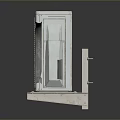 Modern White Air Conditioner Outdoor Unit With Grille Design And Support Legs