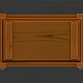 Orange Wooden Cargo Box With CARGO Fragile Label And Metal Corner Reinforcements