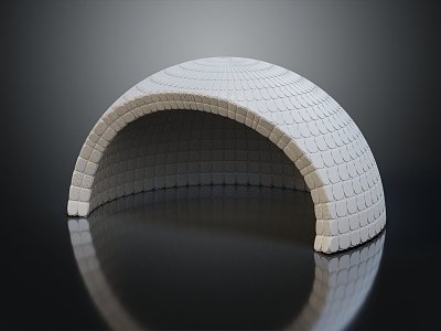 Modern Tent Round Tent Half Round Tent 3d model