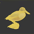 Taxidermy Bird With Green Head Blue Wings White Belly And Orange Feet Perched On Rock