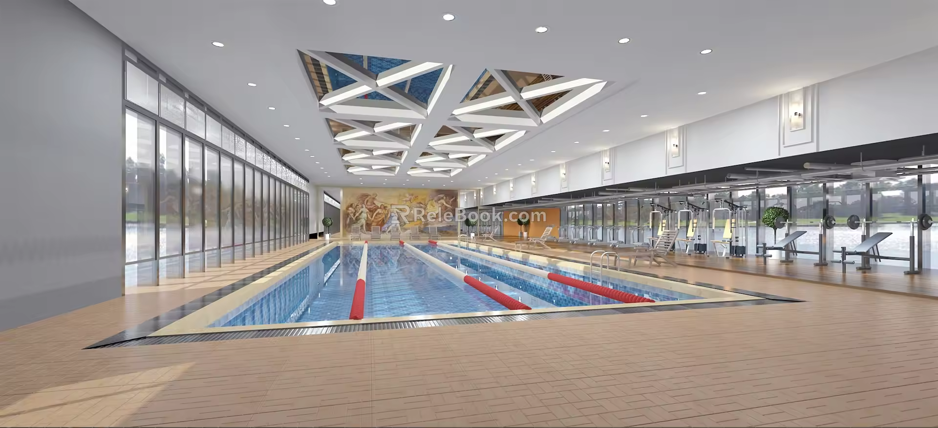 Indoor Pool Modern Pool 3d model