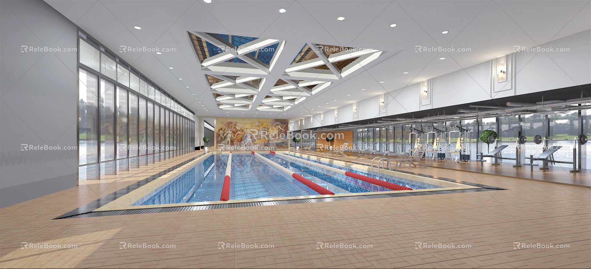Indoor Pool Modern Pool 3d model