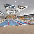 Indoor Pool Modern Pool 3d model