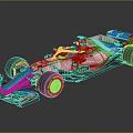 White F1 Racing Car Featuring Black Accents Sponsor Logos And Aerodynamic Body