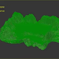 Natural Garden Landscape Featuring Mountainous Terrain And Green Lush Vegetation Areas