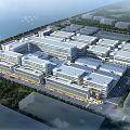 Modern Large Scale Industrial Factory With Multiple Buildings And Well Planned Layout