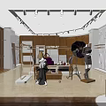 Stylish Clothing Store Interior With Mannequins Display Racks Soft Lighting And Wooden Decor