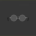 Modern Round Frame Jewelry Glasses With Silver Finish And Black Temples