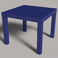 Square Gray Table With Simple Design And Four Straight Legs 3d model