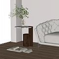 Modern Wayfair side a few round side a few corner a marble side a few 3d model