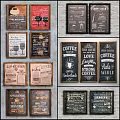 Coffee Themed Wall Art Collection With Various Designs And Text Elements 3d model