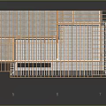 Modern Architectural Model With Orange Roof Wooden Structure Stone Walls Glass Windows And Platform