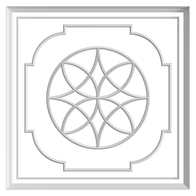 Ornamental Pattern Ceiling Design For Interior Decor 3d model