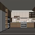 Modern Kitchen Interior Design With Sleek Cabinets Stainless Steel Appliances Spacious Countertop And Recessed Lighting