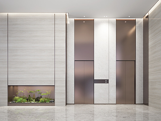 modern elevator hall 3d model