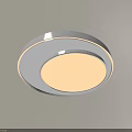 Modern Round White Ceiling Light With Sleek Design And Bright Illumination 3d model