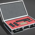 Direct Action Pistol Stored in Red Case with Magazines and Certification Plate