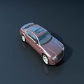 Modern Brown Sedan Car With Sunroof And Glossy Exterior Design