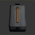 Stylish Electric Kettle With Silver Metal Body Wooden Handle And Long Spout Design