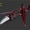 Futuristic Space Fighter With Sleek Metallic Purple Blue Finish And Aerodynamic Structure