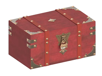 Treasure Chest Vintage Chest Old Chest Treasure Chest Wooden Chest 3d model