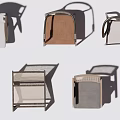 Modern Leisure Accent Chairs With Wooden Frames And Comfortable Fabric Seats