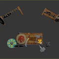 Ancient weapons Cold weapons Shields Medieval articles Medieval weapons Swords Saxe 3d model