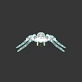 Realistic Reptile 3D Model With Brown Legs On Dark Background Surface