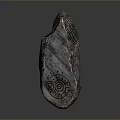 Artistic Wood Stone Sculpture With Intricate Spiral Patterns And Textured Surface
