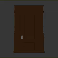 Traditional Brown Architectural Building Door With Decorative Frame And Details