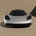 Silver Sports Car With Black Roof Streamlined Body Black Rims And Unique Headlights