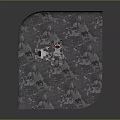 Two Robots One Standing And One Fallen With Red Details On Rough Pitted Ground