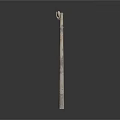 Vintage Textured Metal Candlestick With Tall Slender Base And Four Candle Holders