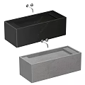 Modern Washbasin With Various Colors And Different Material Options 3d model