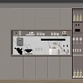 Contemporary Wine Cabinet Interior Design With Glass Doors And Wine Bottles