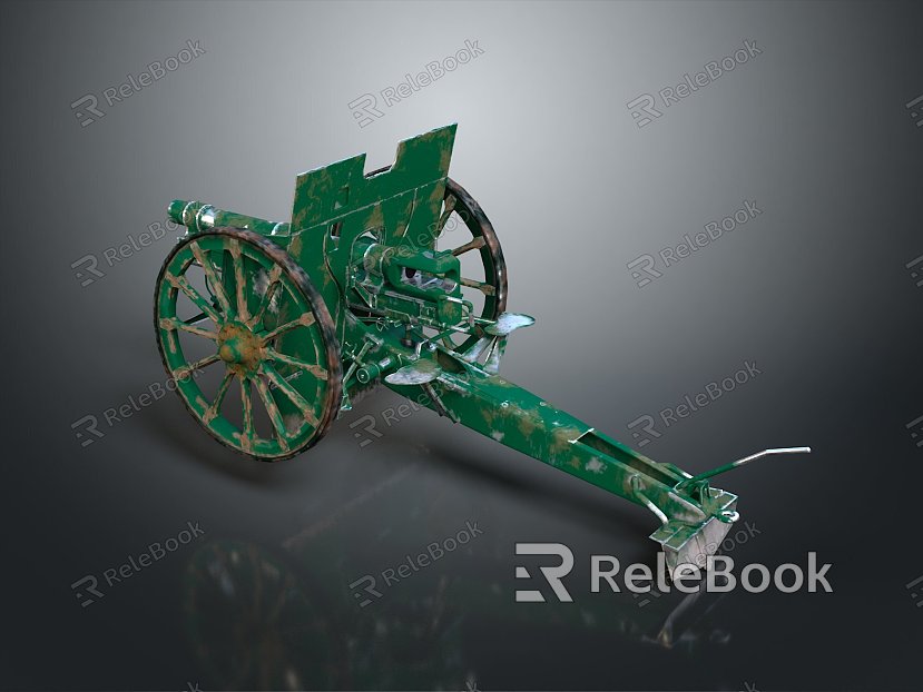 Artillery Gun Artillery Ship Gun Gun Siege Gun Cannon Anti-aircraft Breaking Heavy Gun Heavy Gun model