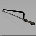 Durable Hacksaw Tool With Sharp Metal Blade And Comfortable Wooden Handle
