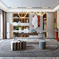 Modern study 3d model