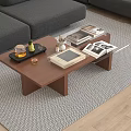 Modern Middle Ancient Tea Table Cream Song Style Aesthetics and Quiet Tea Table Combination Square Tea Table 3d model