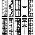 Traditional Room Dividers With Various Geometric Lattice Patterns For Interior Design 3d model