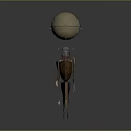 Vintage Airship Featuring Boat Like Structure Lantern Wheel And Beige Black Patterned Balloon