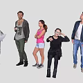 Many characters 3d model
