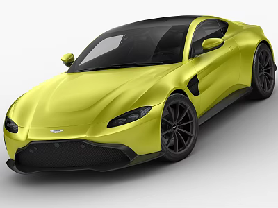 Yellow Sports Car Exterior Design With Sleek Lines Black Wheels And Aerodynamic Shape 3d model