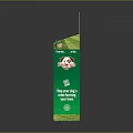 Green Multi Tiered Display Shelf For Blue Packaged Dog Treats With Puppy Design